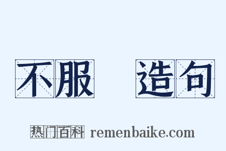 不服氣造句是什么意思的图片